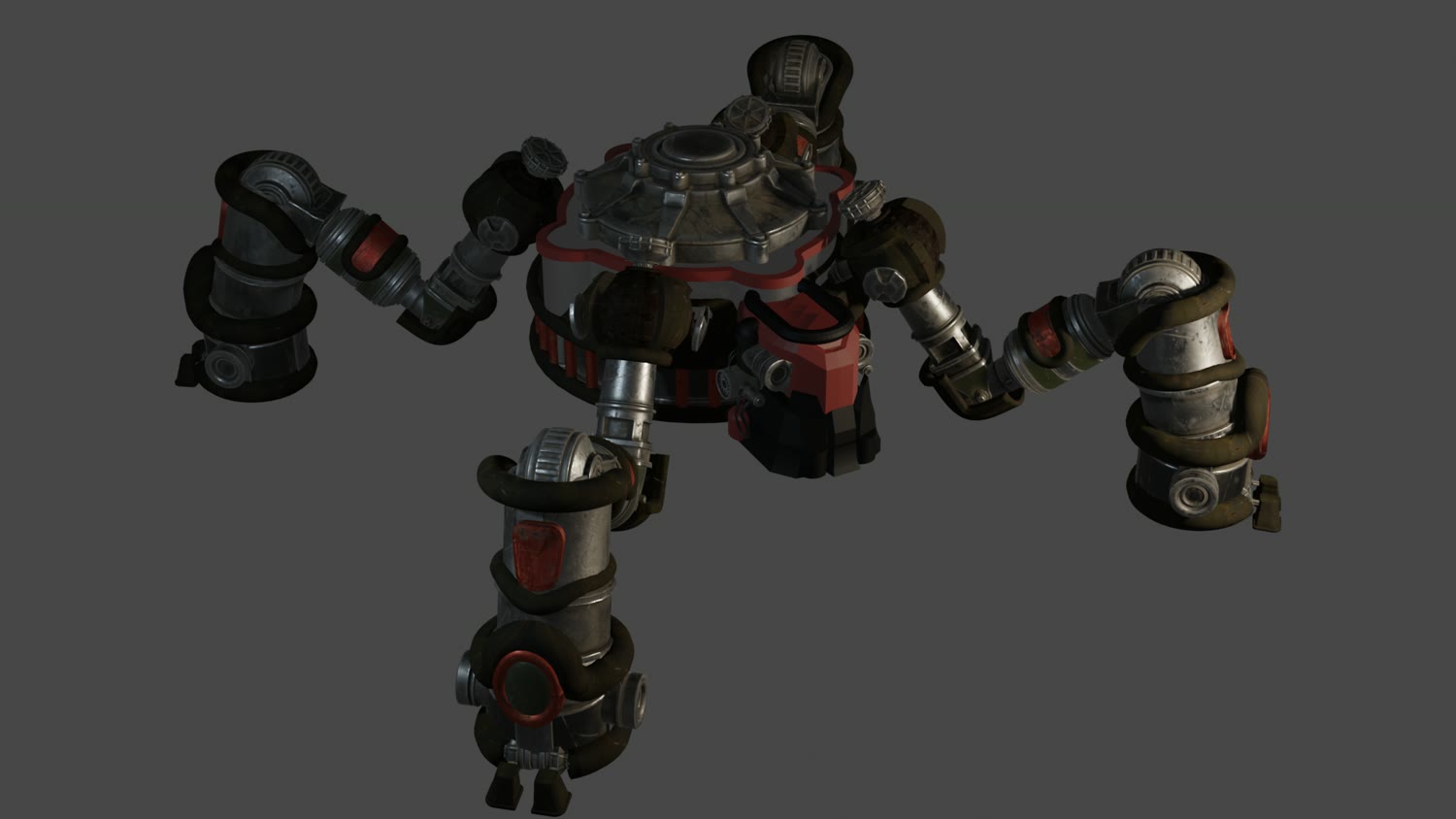 3D mech character render