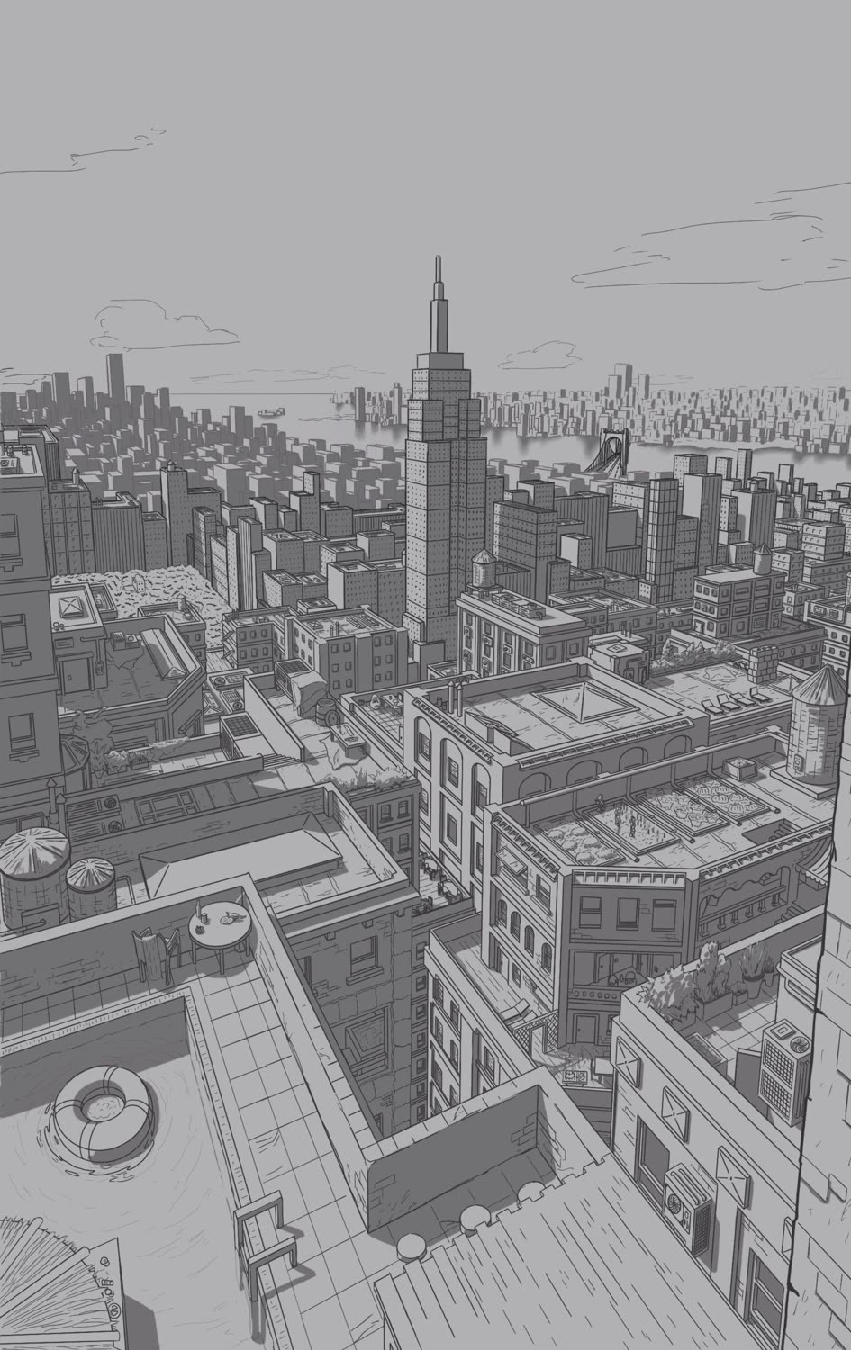 New York cityscape study